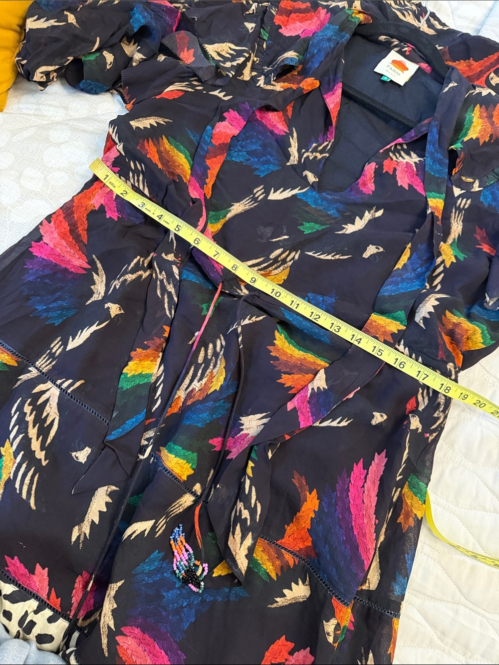 Farm Rio Black Macaws Flight Ankle Dress - Picture 14 of 14